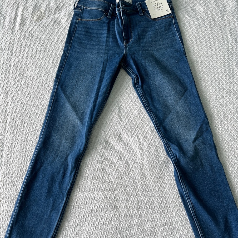 Abercrombie & Fitch Blue Jean Leggings-Size:6s